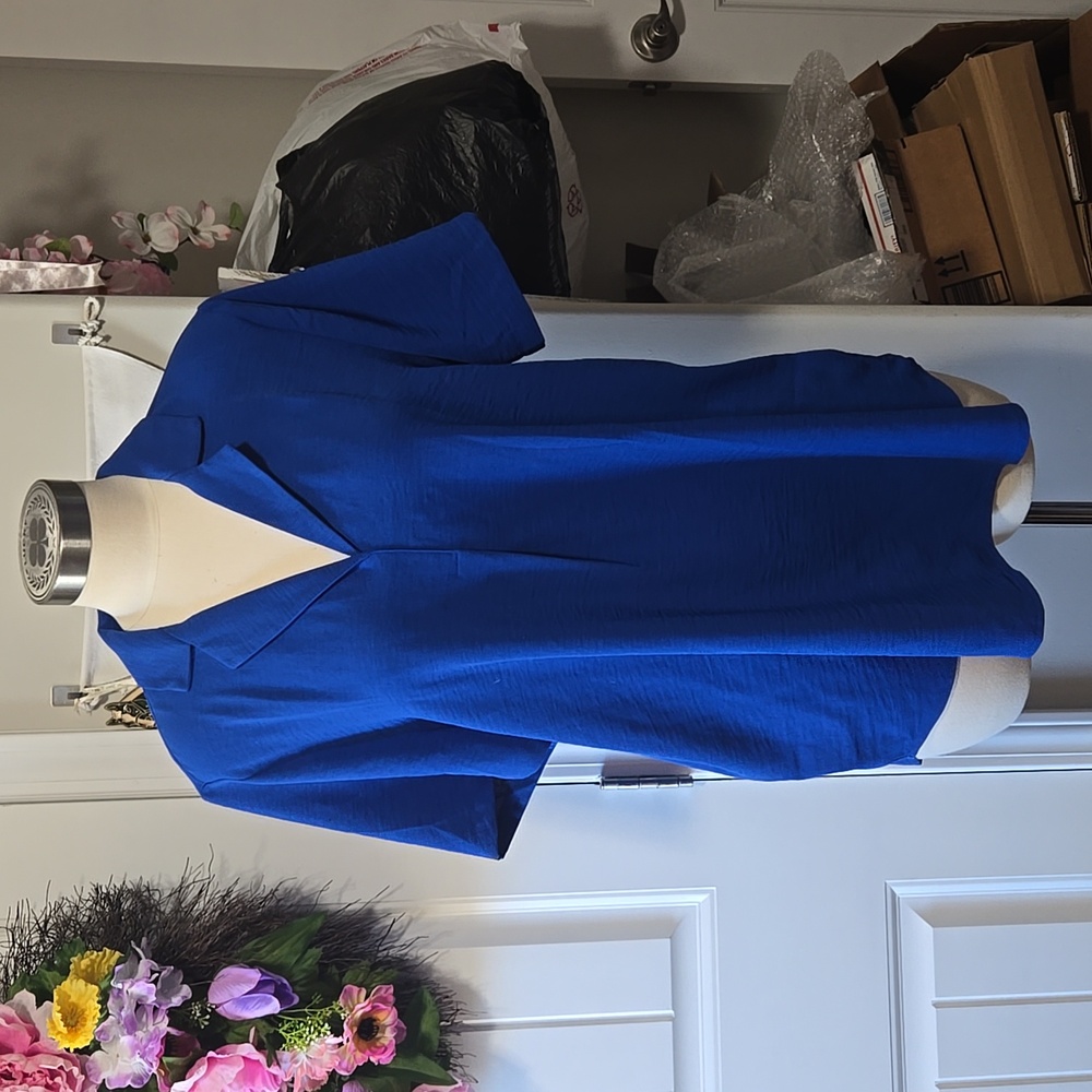 NWOT royal blue relaxed fit blouse